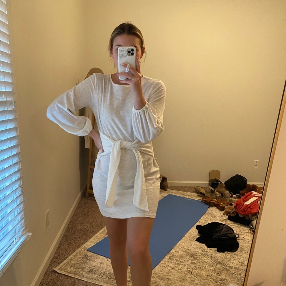 White Long Sleeve Dress